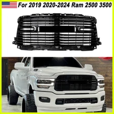 Gloss Black Front Bumper Grille For 2019 2020-2024 Ram 2500 3500 4500 Laramie US