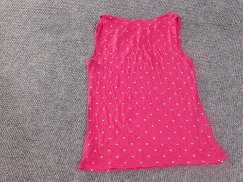 Talbots top small pink sleeveless womens dots rayon lyocell blouse - Picture 8 of 10