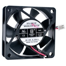 DWPH EFS-06D12H 60mm 60x60x20mm DC12V 0.20A 2pin cooling fan for power supply