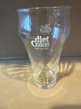 Vintage Diet Coke Glass Swirl Coca Cola Enjoy Diet Coke Glass 6.5" Drinking Nice