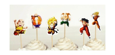 Dragon Ball Z Dessert Cupcake Toppers For Birthday Party Pack Of