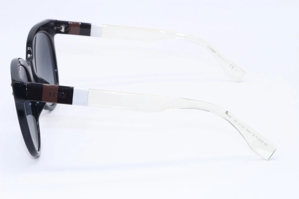 GAFAS DE SOL FENDI FF 0083/F/S E6IHD NEGRAS BEIGE TRANSPARENTE MARCOS AUTÉNTICAS 56-19 Foto 3 de 4