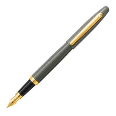 Sheaffer VFM Fountain Pen, Light Grey & Gold, New In Box
