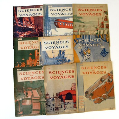 Konvolut 9 Zeitschriften Wissenschaft und Reisen Nr. 53-54-65-67-68 -69-70-von 1920-73-75 von 1921