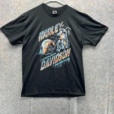 Harley Davidson Shirt Men Large Gray Spell Over 2017 Motorcycle Biker Logo