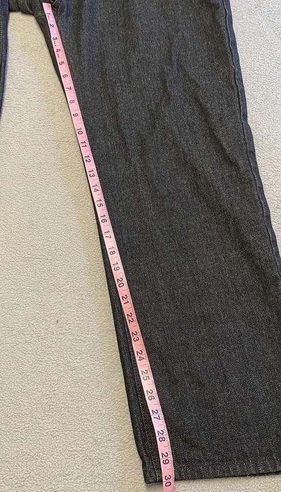 Red Ape Jeans 36x30 Black Denim Baggy Hip Hop Skate Y2K Flap Pocket - Image 4 of 4