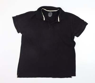 Matalan Mens Beige Cotton Blend Polo Size XL Collared Button