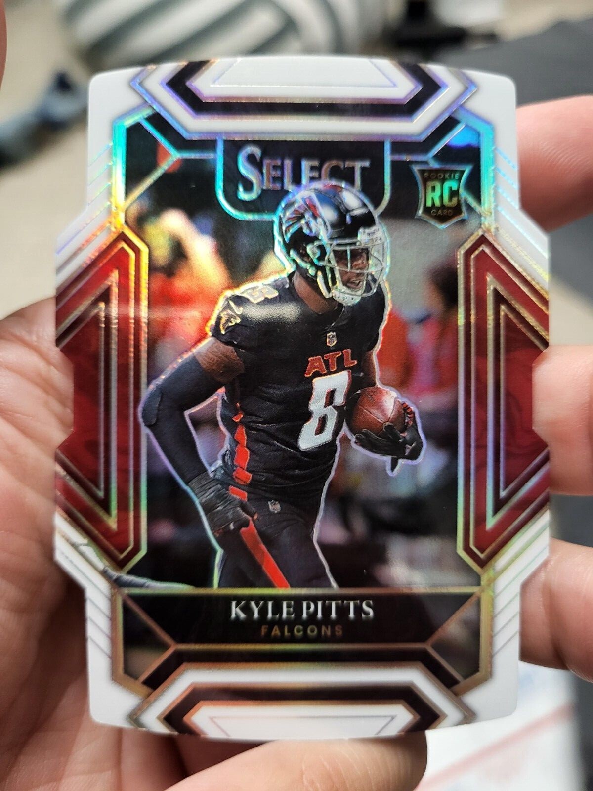 kyle pitts 2021 panini select club level white die cut /99