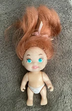 Vtg 1990 Tyco Baby Quints Quintuplets 2.5" Doll #1 Auburn Hair Green Eyes