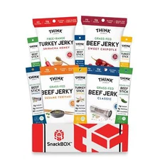 *NEW* Think Jerky Grass Fed Beef Free Range Turkey Jerky Care Package (10 Snacks