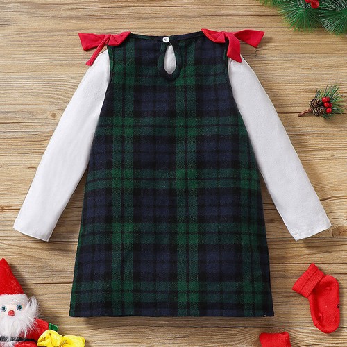 Toddler Newborn Baby Girls Christmas Romper Suspender Dress Xmas Clothes Outfit - Picture 6 of 8