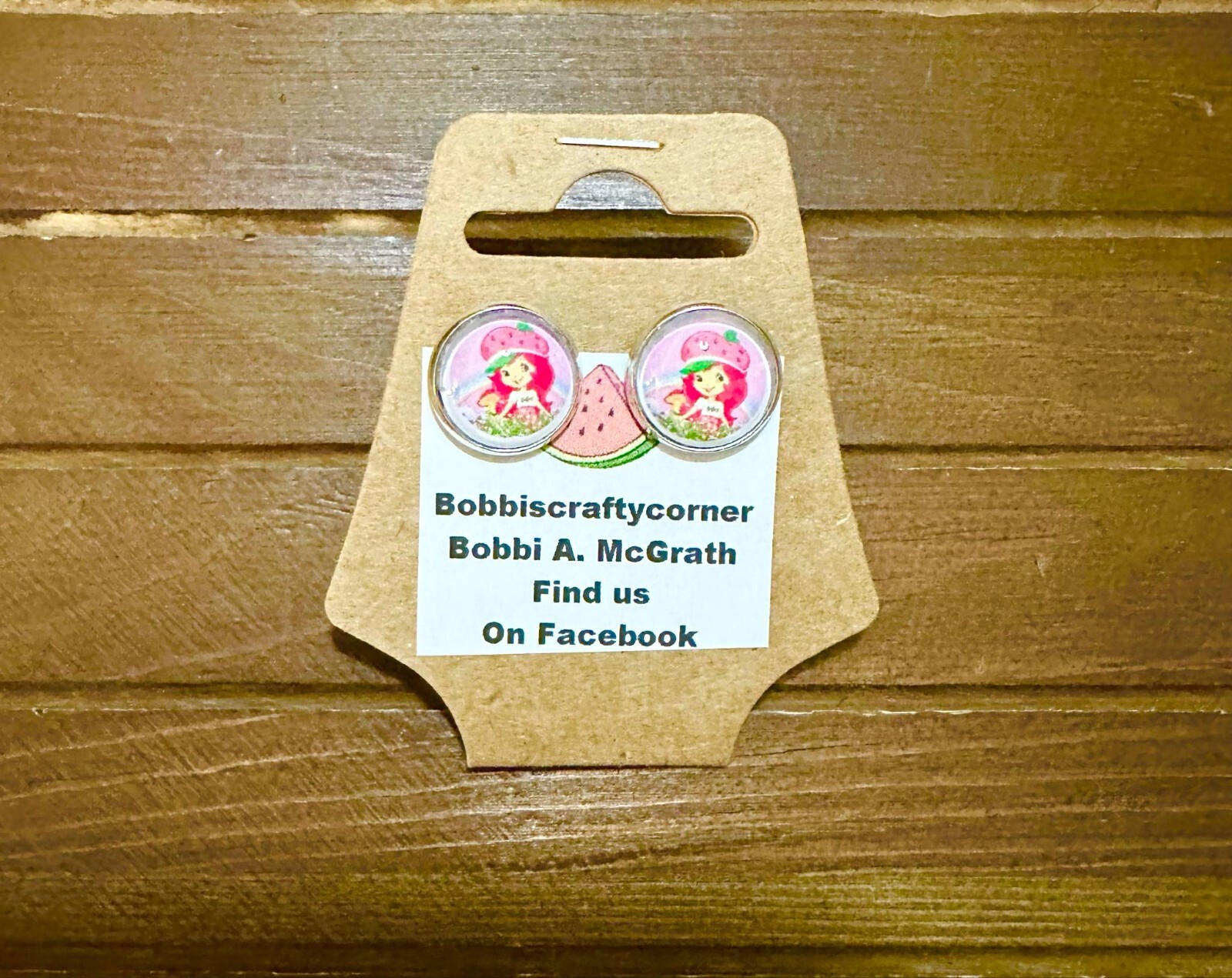 Pendientes Strawberry Shortcake