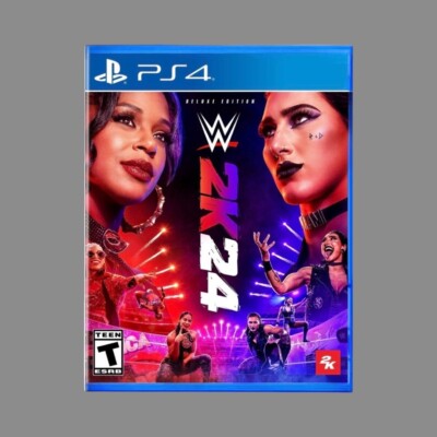 WWE 2K24 Duluxe (PS4) PlayStation 4 with Official Cody Rhodes T-shirt
