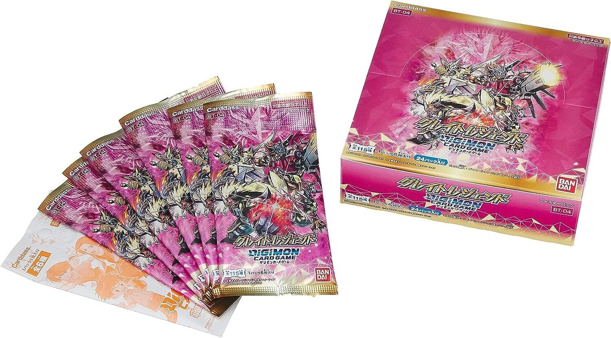 BANDAI Digimon Card Game Booster Great Legend BOX 6 cards x 24 packs BT-04  NEW