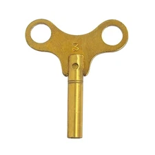 Brass Replacement Clock Key For Key Wind Clocks Size 3 / 3.0 mm  - Clock Parts