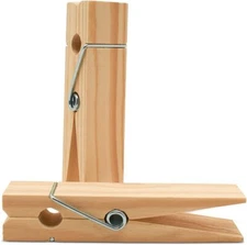 Oversized Wooden Clothespins 6-Inch, Pack of 5 Large Clothes Pins Heavy Duty for