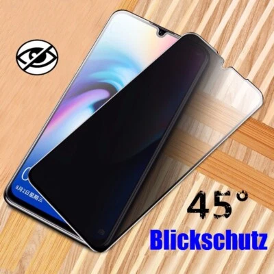 CRACKSIN Blickschutz Anti Privacy Schutzglas Sichtschutz Echt Hartglas Panzer Schutz Glas