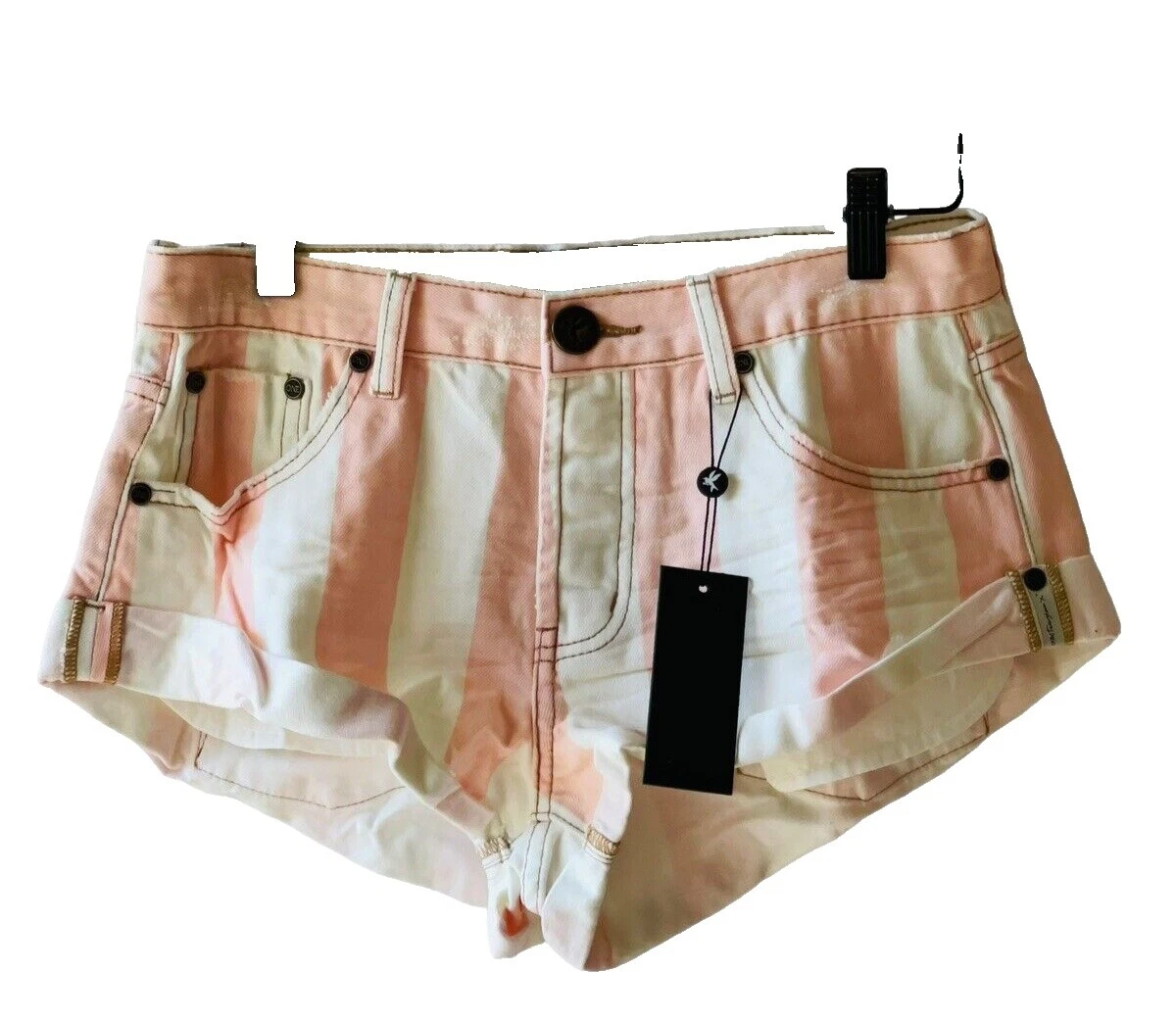 Pantalones cortos a rayas para mujer One Teaspoon