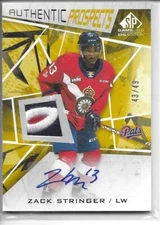 2021-22 SP Game Used CHL Edition Prospects Zack Stringer Auto Patch /49