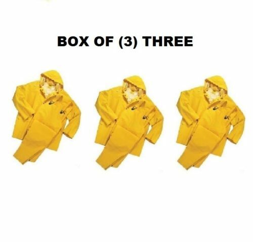 3-PIECE HEAVY DUTY YELLOW RAINSUIT 35MM 
