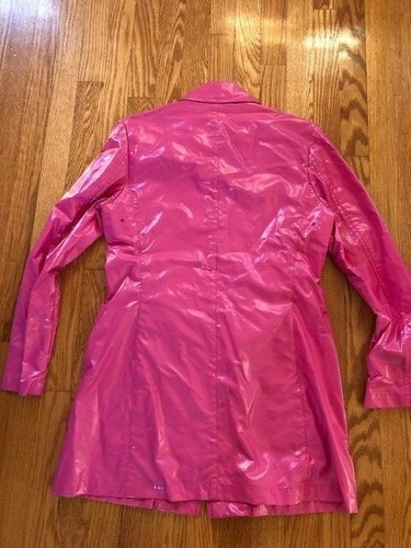 Women's Nine West Hot Pink Rain Coat 