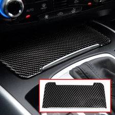 For Audi A4 B8 A5 Q5 2010-16 Carbon Fiber Cigarette Lighter Panel Sticker Trim