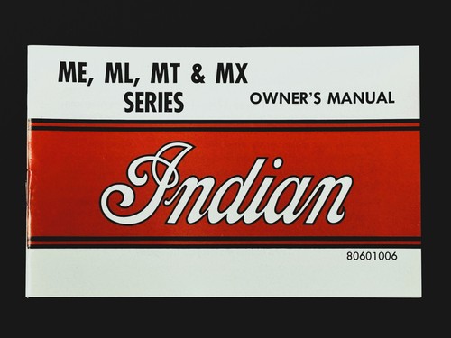NOS Vintage Indian Motorcycle Owner's Manual - Dirt Bike ME ML MT MX 100 125 - 第 1/5 張圖片