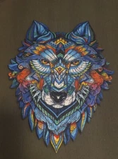 Wooden Jigsaw Puzzle WOLF 184 Unique Animal Shape Pieces  Boxed