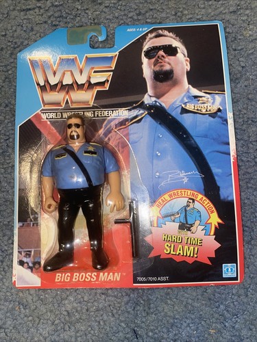 WWF Hasbro Series 1 Big Boss Man MOC WWE CLEAN!!!!...