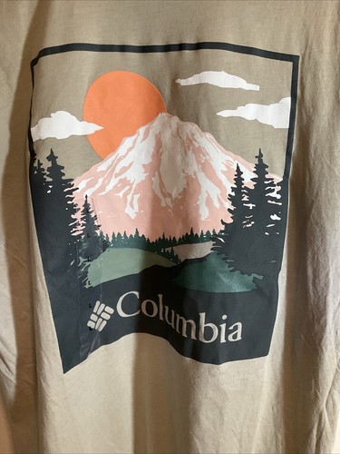 T-shirt uomo Columbia L Fossil Heather grafica parco mountain designer base - Foto 6 di 7