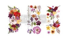Organic Flora - Redesign With Prima Mini Decor Transfer Floral Hummingbird Decal