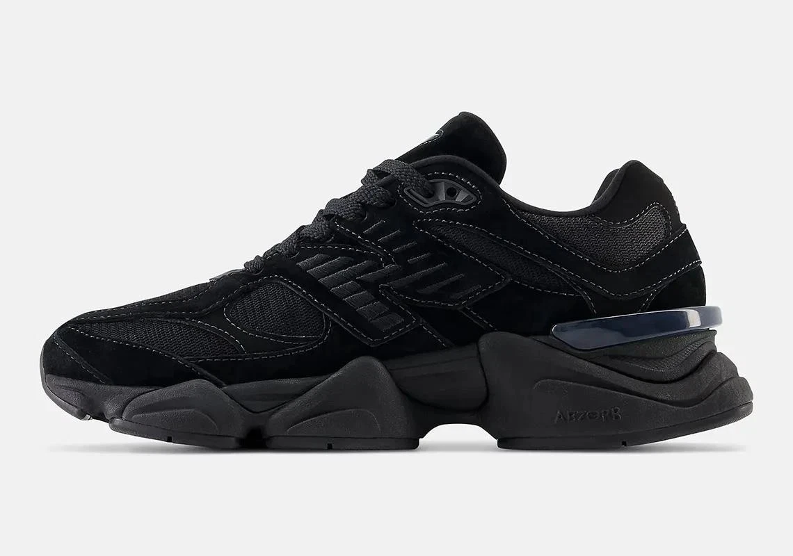 NWOB NB 9060 Triple Black Men's Athletic Shoes U9060BPM Sz 9
