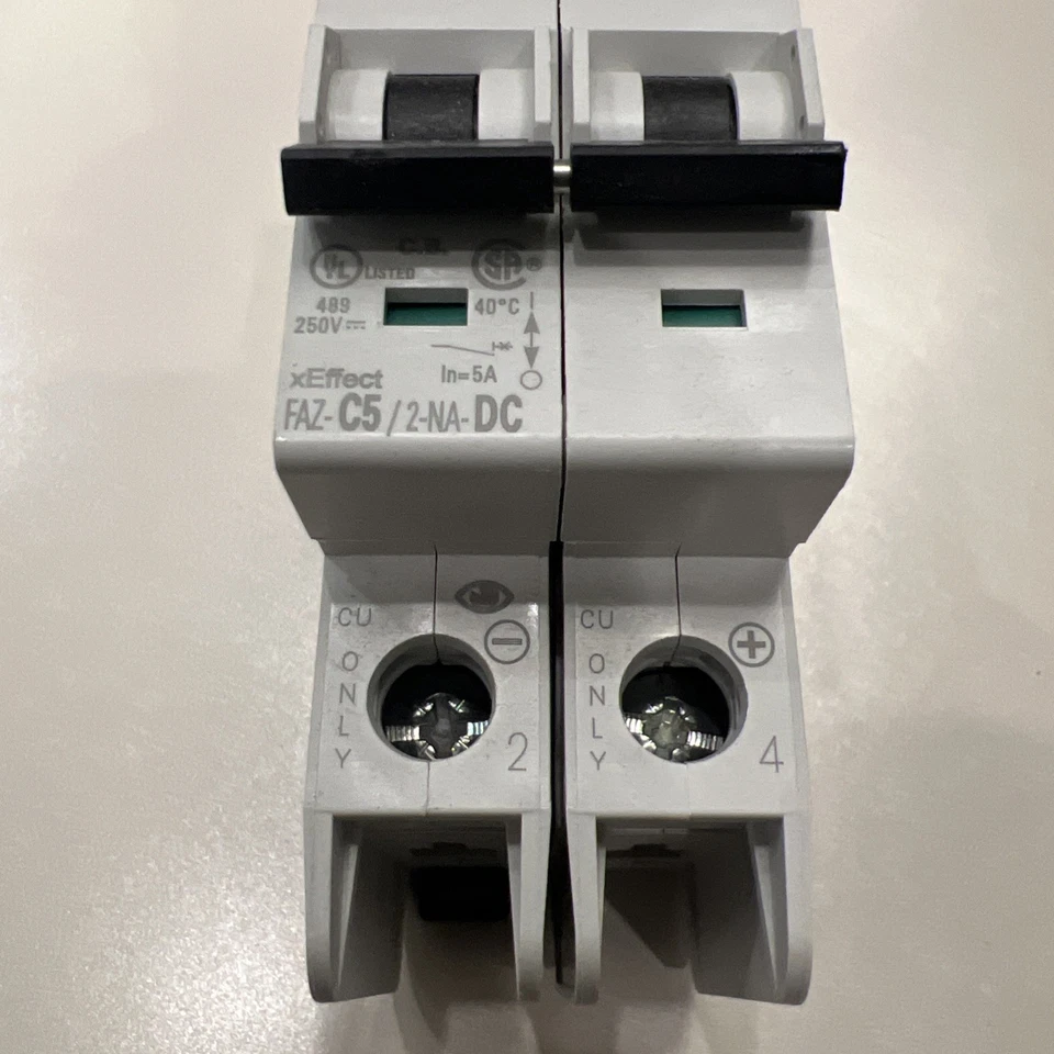 FAZ-C5/2-NA-DC Klockner-Moeller, Div of Eaton Corp. Circuit Breakers, FAZ Series - Image 3 of 4