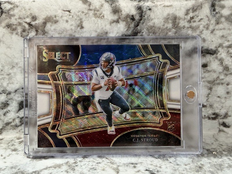 2023 Panini Select C.J. Stroud RC #338 Tri-Color Field Level /75 Texans RC