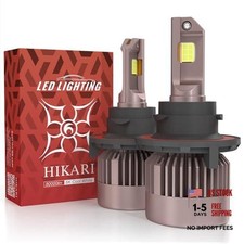 H13 9008 Fog Light, 80000LM Pure White 6000K LED Bulbs, Plug  Play H13/9008