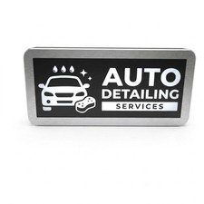 AUTO DETAILING LED Sign for Van & Truck Dashboard | Made in USA, 5V USB Powered