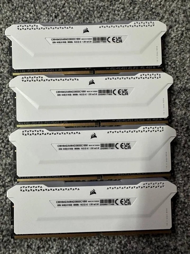 Corsair VENGEANCE RGB PRO SL 64GB (4x16GB) – CMH64GX4M4D3600C18W – DDR4 3600MHz - Image 3 of 4