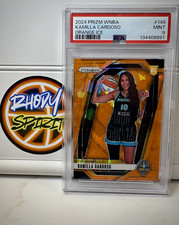 2024 Panini Prizm WNBA #149 Kamilla Cardoso Orange Ice Prizm RC PSA 9