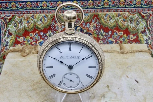 Serviced 1891 Elgin 18 Size Gold Filled Pocket Watch