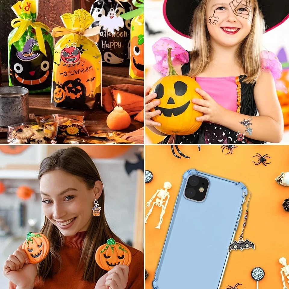 110Pcs 55 пар подвески для Хэллоуина золотой эмали ювелирных изделий подвески для Хэллоуина Earr - Изображение 3 из 4