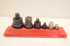 Snap-On Combination Square Drive Adaptor Set 6 Piece Set 1206GS w/Tray USED