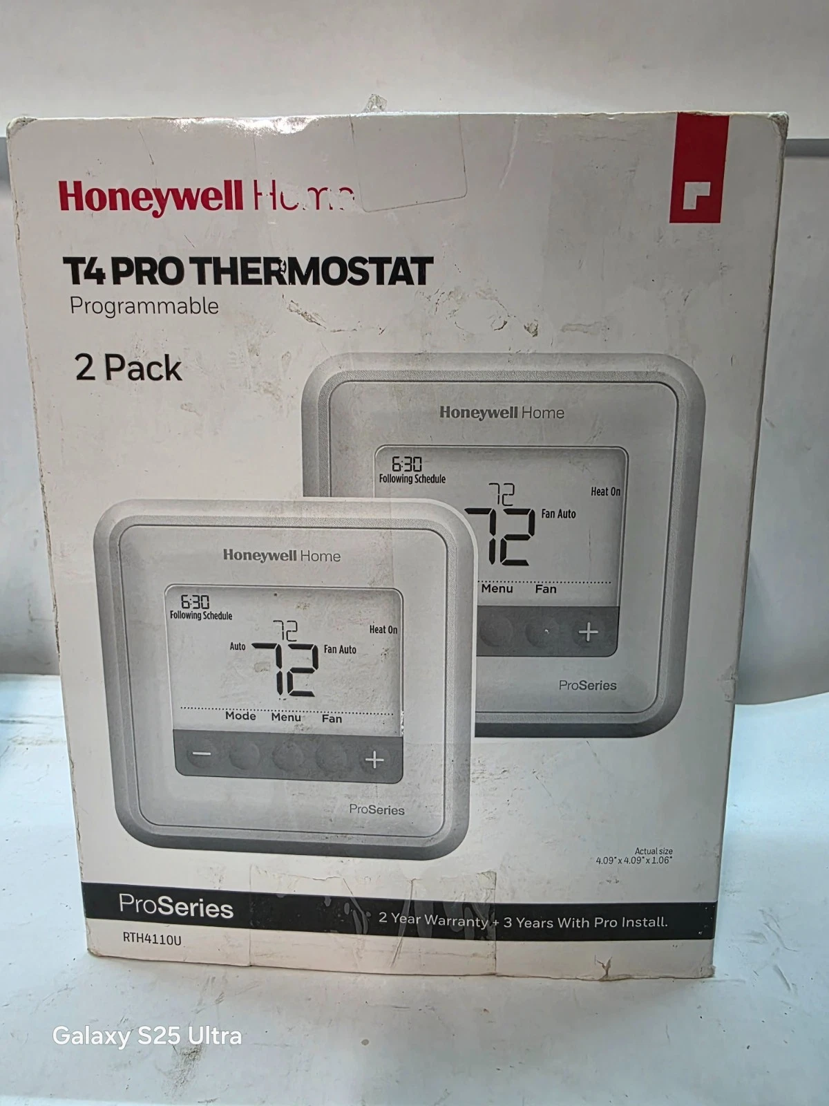 Honeywell T4 Pro 5-2 Day Programmable Thermostat (2 Pack) RTH4110U
Opens in a new window or tab