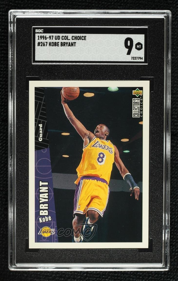 1996-97 Upper Deck Collector's Choice Kobe Bryant #267 SGC 9 MINT HOF tp9