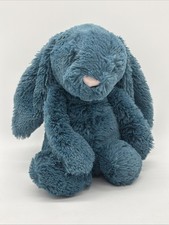 Jellycat London Bashful Teal Bunny Retired Medium 12 Plush Stuffed Animal HTF