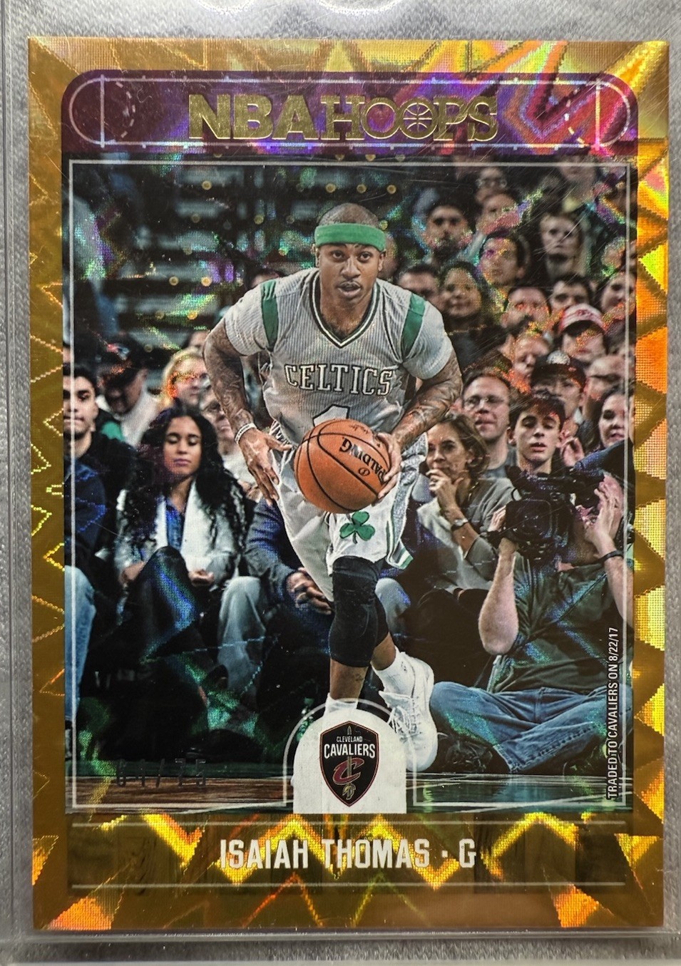 2017-18 Panini NBA Hoops Orange Explosion Isaiah Thomas #64/75
