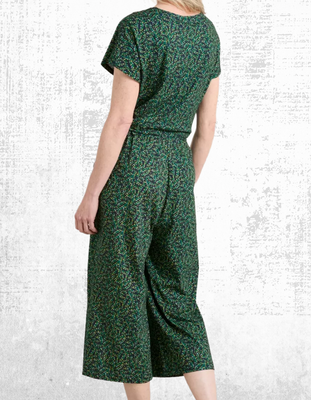 Ex Seasalt Women's SS Jersey Jumpsuits in Navy Green Trail Rose Ex Seasalt Women's SS Jersey Jumpsuits in Navy Green Trail Rose