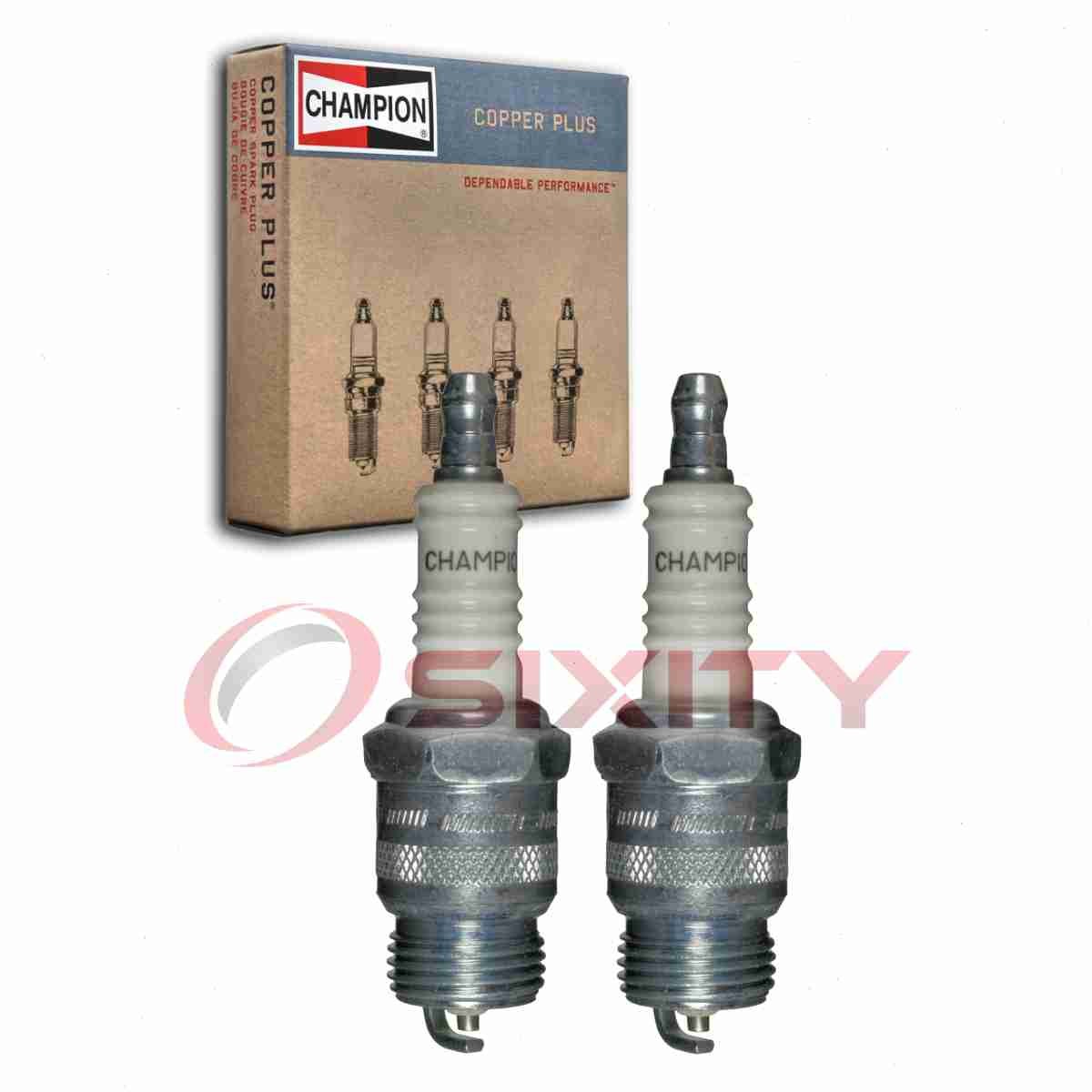 2 pc Champion Copper Plus 22 Spark Plugs for WR5 T6TC T6RTC RF11YC R84TSX ij