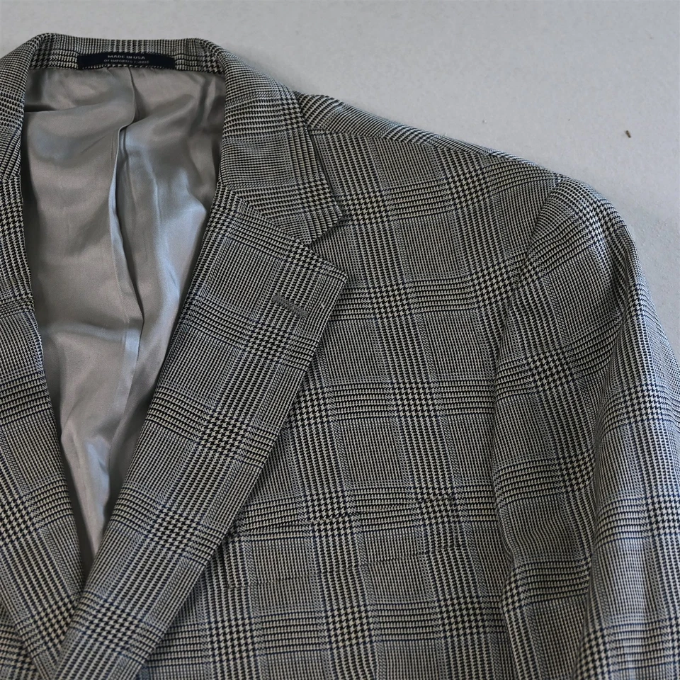 Blazer Traje Chaqueta Abrigo Deportivo Hart Shaffner Marx 46R Gris Cuadros Lana EE. UU. Para Hombre Foto 2 de 4