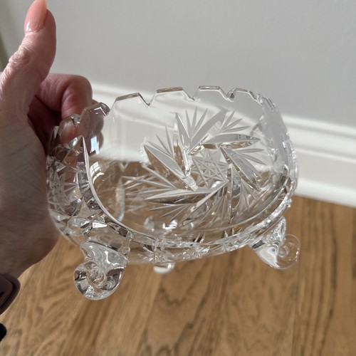 5 1/2" Cuenco American Brilliant Period Corte Vidrio Cristal Grabado - Imagen 3 de 10