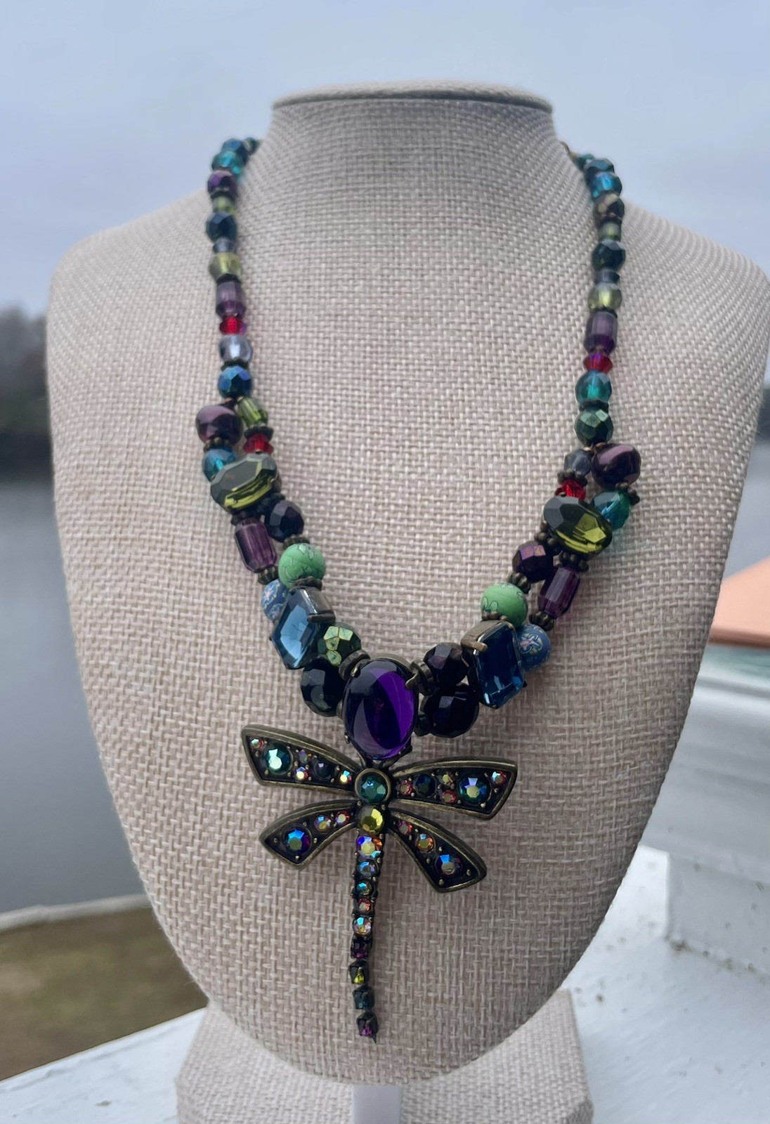 Chicos multicolor crystal dragonfly statement nec… - image 10